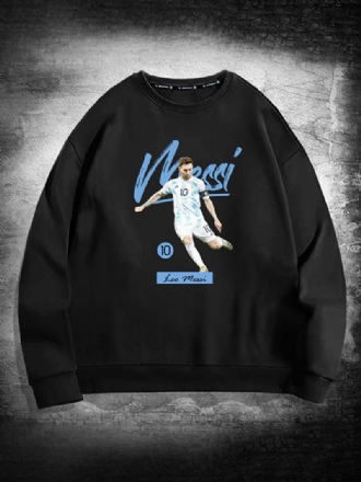 Argentina Messi Sweatshirt Med Lange Ærmer Til Mænd