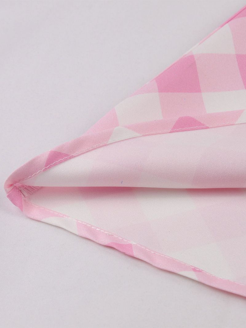 Barbie Pink Gingham Nederdel Plaid Mid-kalv Længde Kvinder Underdele - Lyserød