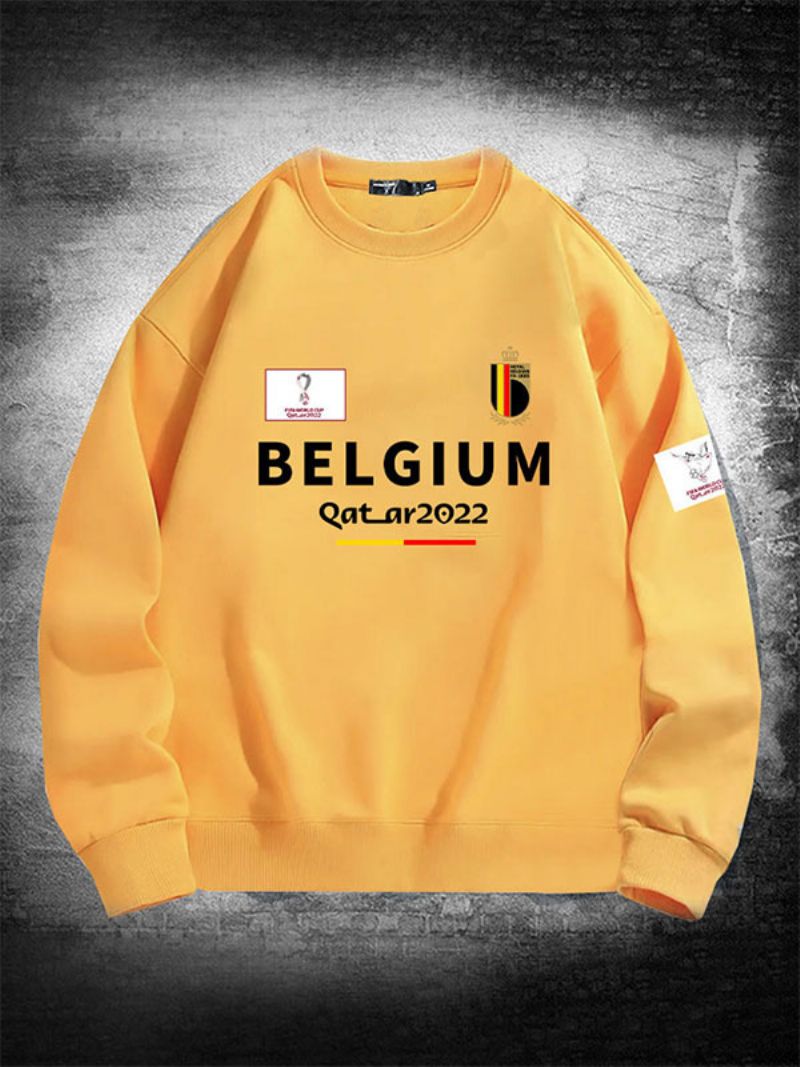 Belgien Team Sweatshirt Herre Top - Gul