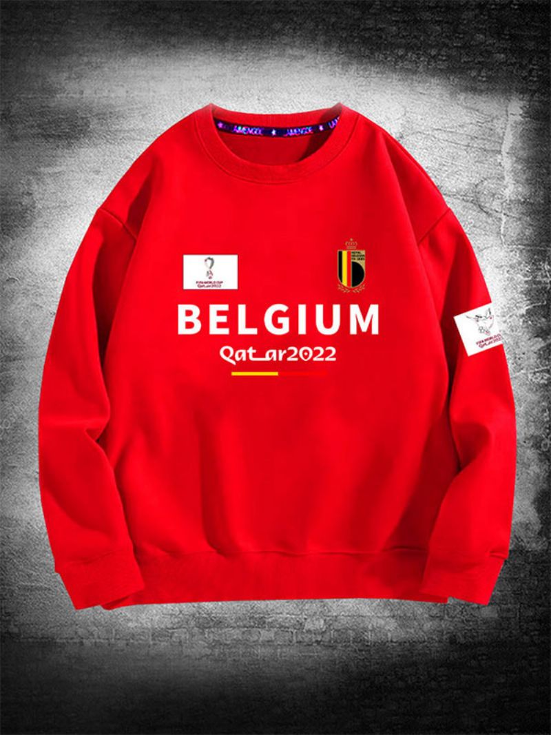 Belgien Team Sweatshirt Herre Top - Rød