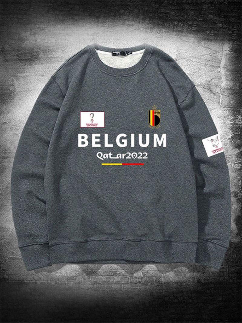 Belgien Team Sweatshirt Herre Top - Grå