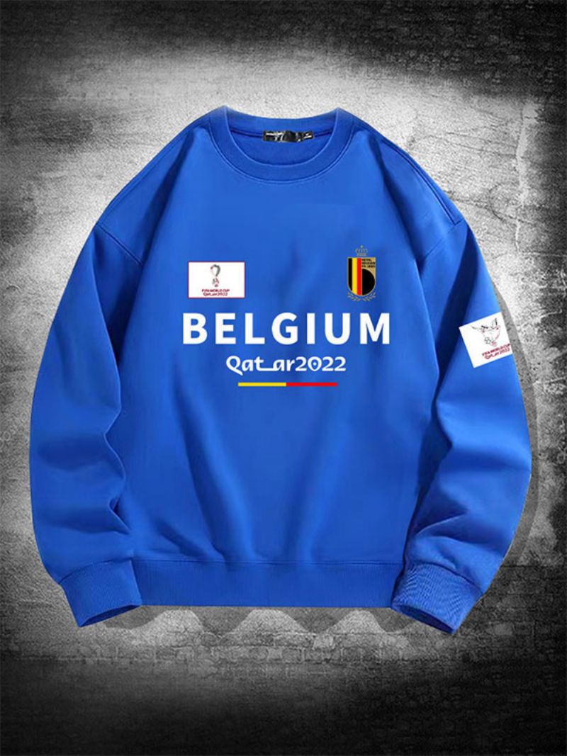 Belgien Team Sweatshirt Herre Top - Blå