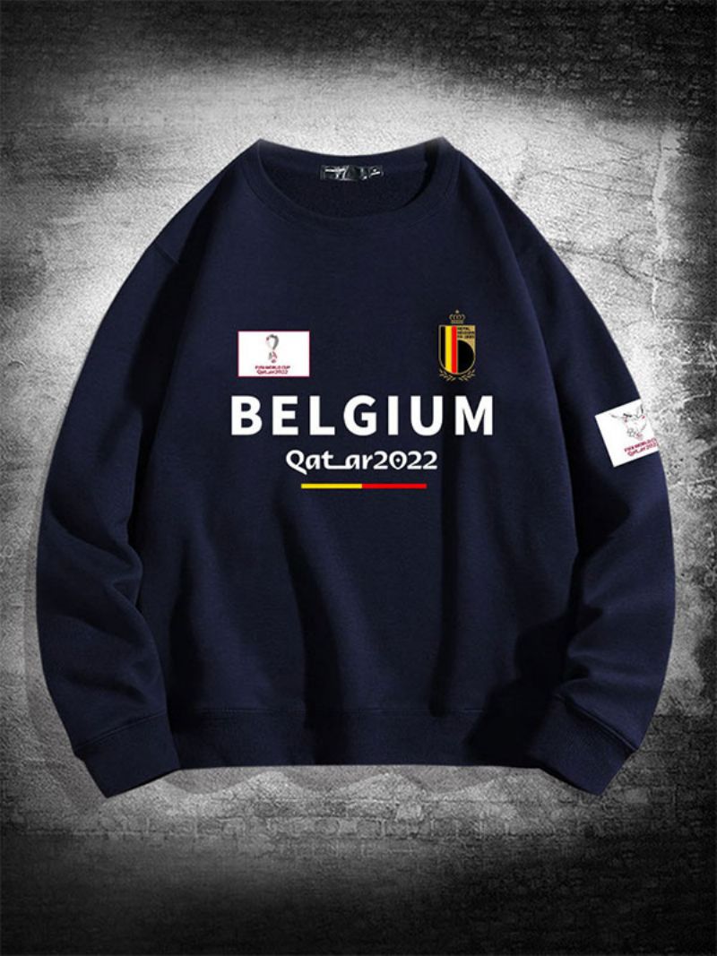 Belgien Team Sweatshirt Herre Top - Dybblå