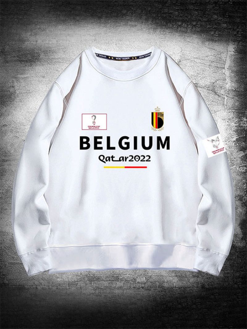 Belgien Team Sweatshirt Herre Top - Hvid