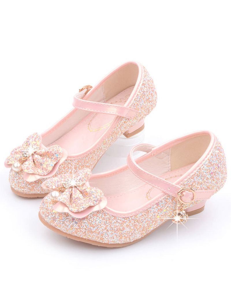 Blomsterpigesko Glitter Flower Mary Jane Flats