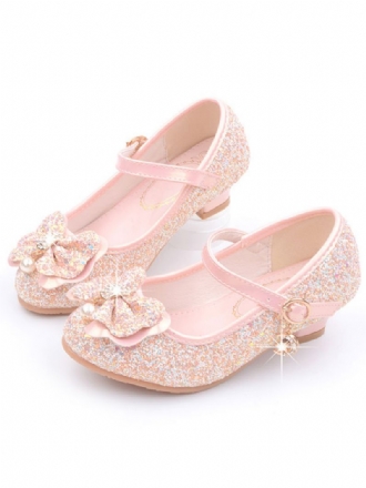 Blomsterpigesko Glitter Flower Mary Jane Flats