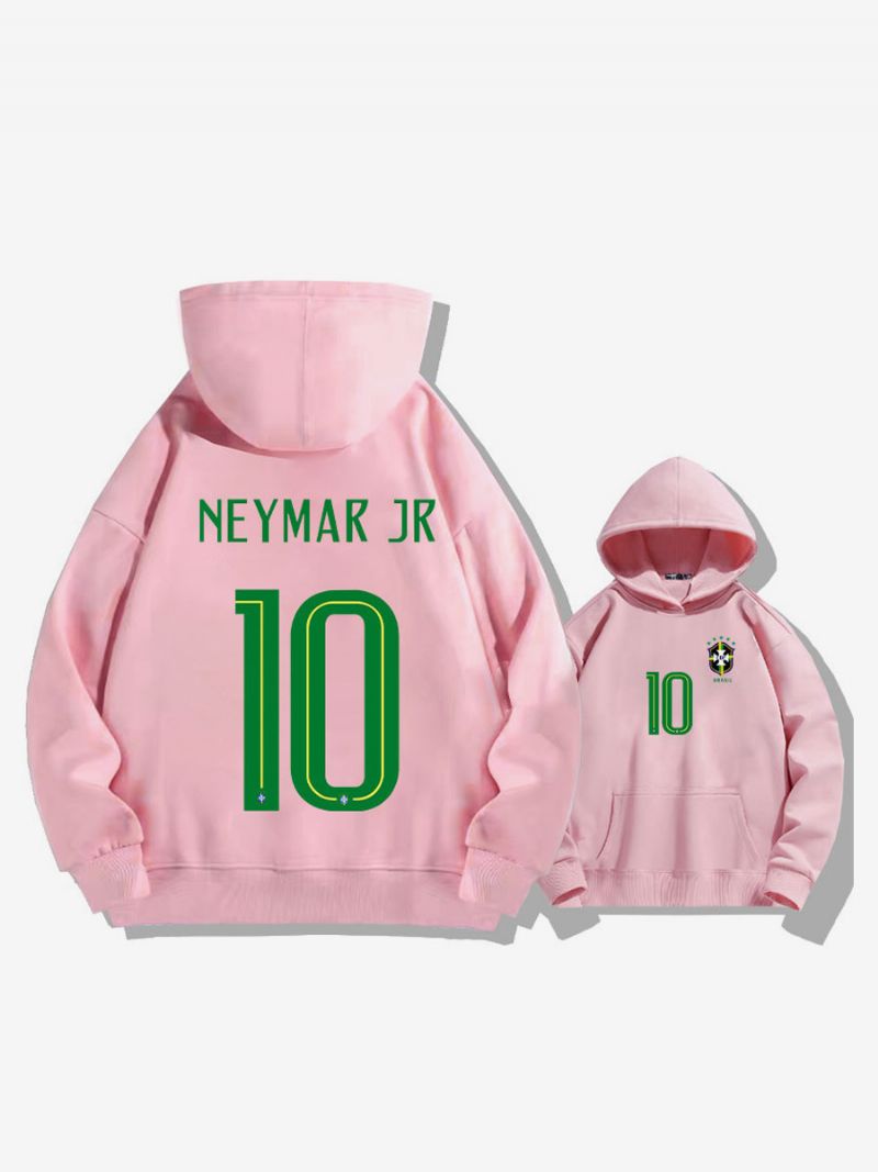 Brasilien Trænings-hættetrøje Neymar Nummer 10 Herre-top - Pink