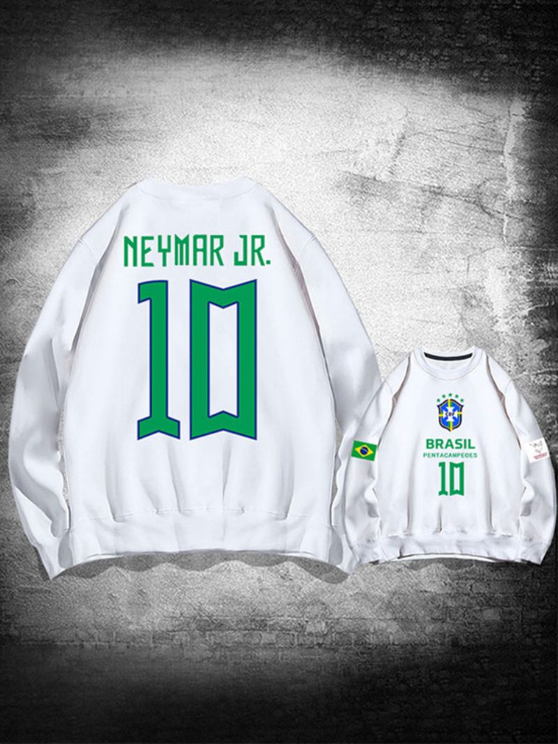 Brasilien Træningssweatshirt Neymar Nummer 10 Herre Top