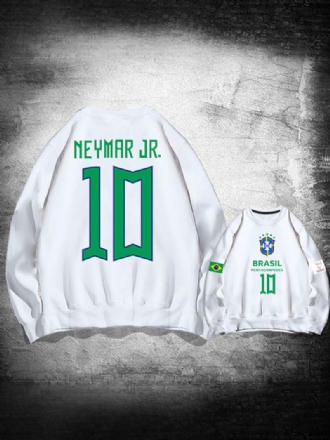 Brasilien Træningssweatshirt Neymar Nummer 10 Herre Top