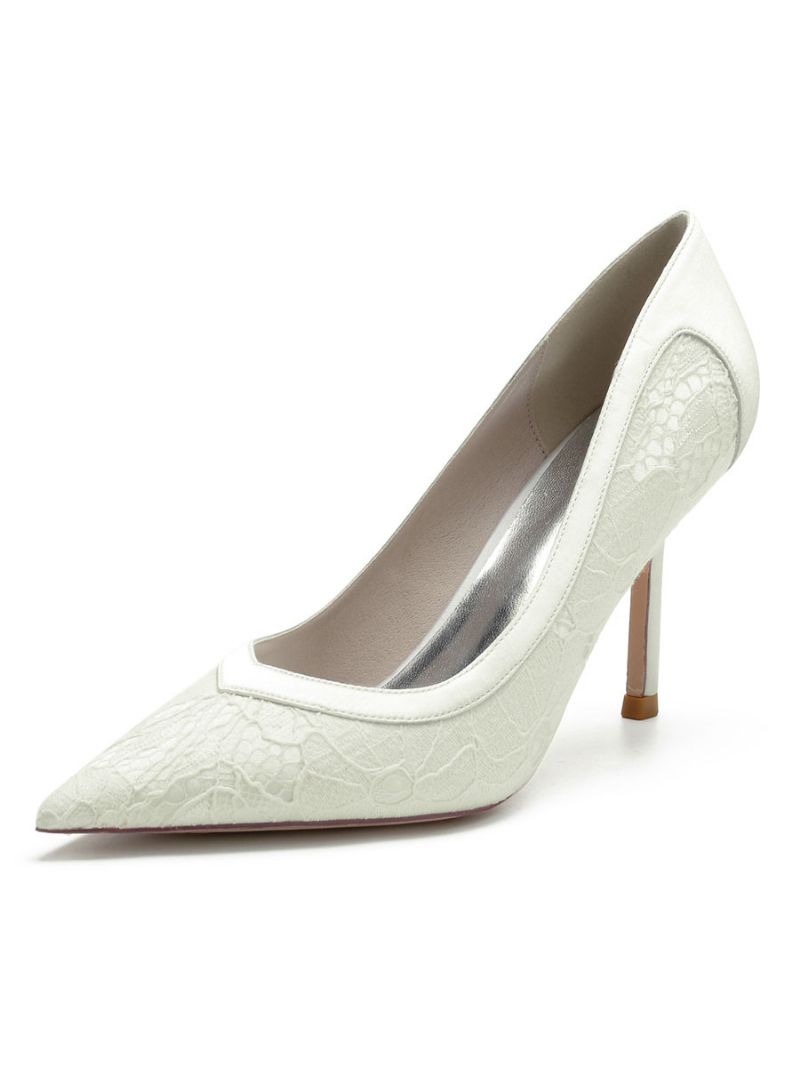 Dame Brudesko Blonde Stiletto Heel Pumps - Elfenben