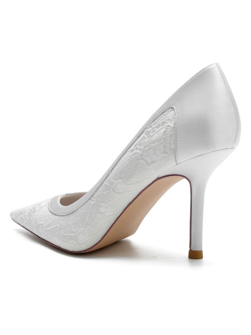 Dame Brudesko Blonde Stiletto Heel Pumps - Hvid