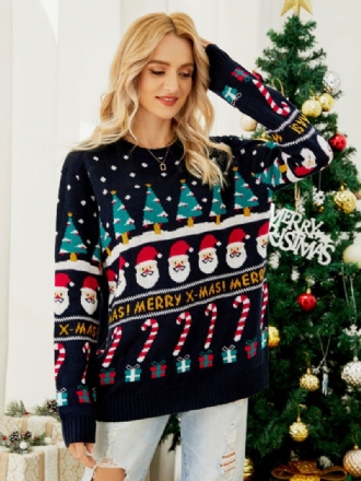 Dame Pullover Sweater2024 Julestrikkede Toppe