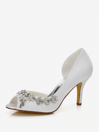 Dame Rhinestones Dorsay Brude Pumps