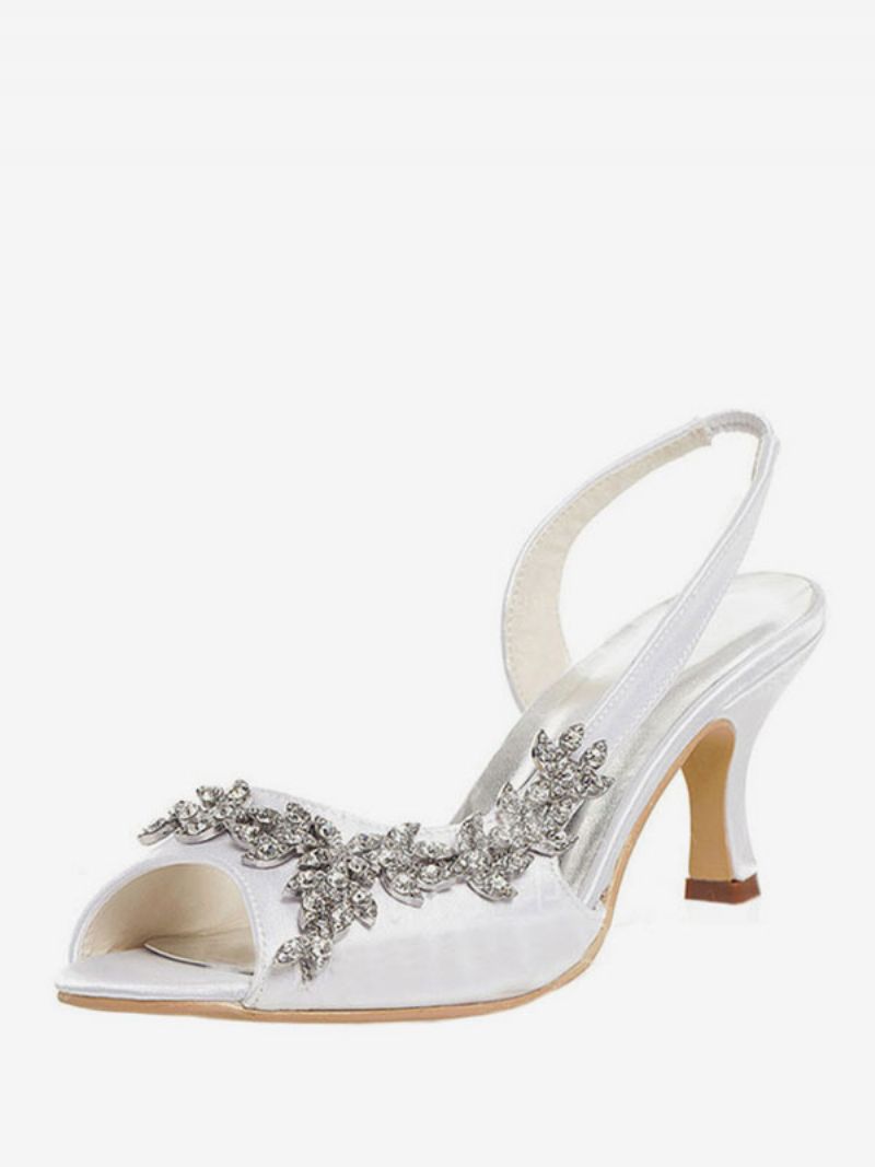 Dame Rhinestones Slingback Wedding Pumps