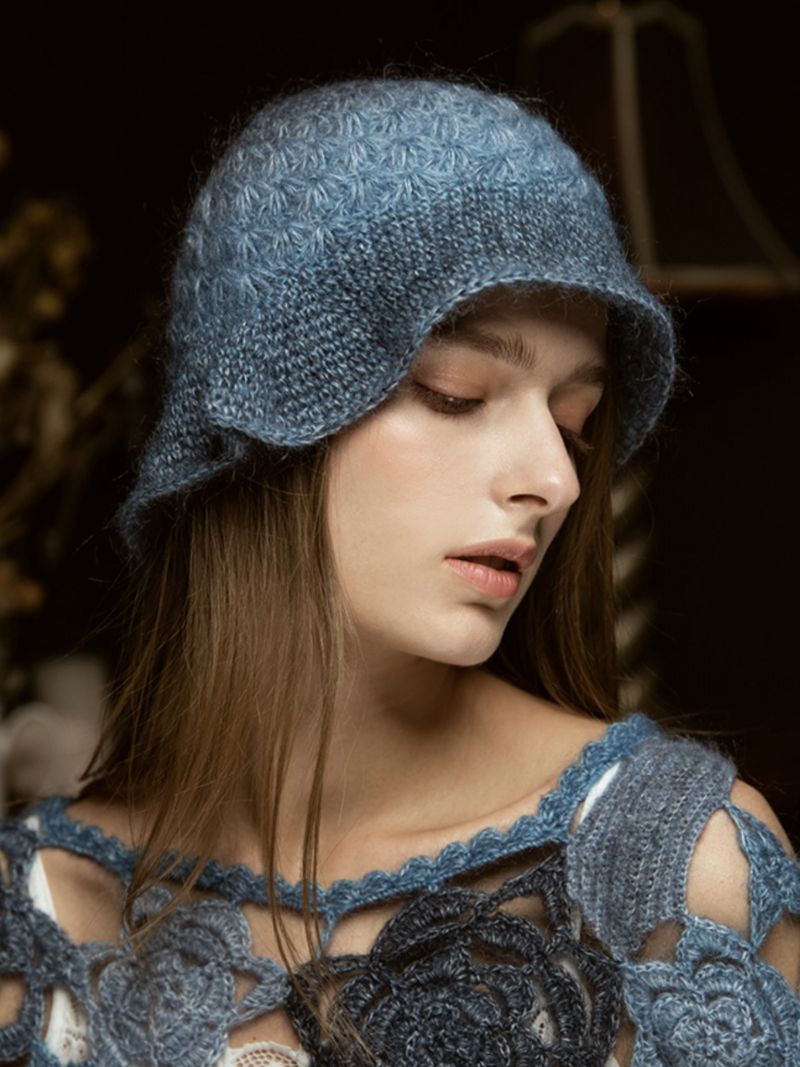 Damehuer Pretty Chic Knitted Cut Outs Designer Winter Warm Hats