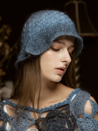 Damehuer Pretty Chic Knitted Cut Outs Designer Winter Warm Hats