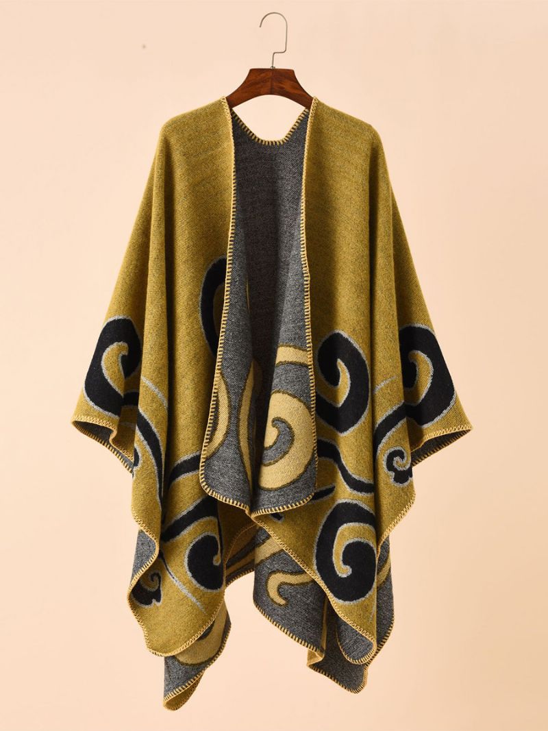 Dameprintede Poncho Daily Casual Chic Cape