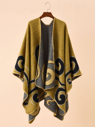 Dameprintede Poncho Daily Casual Chic Cape