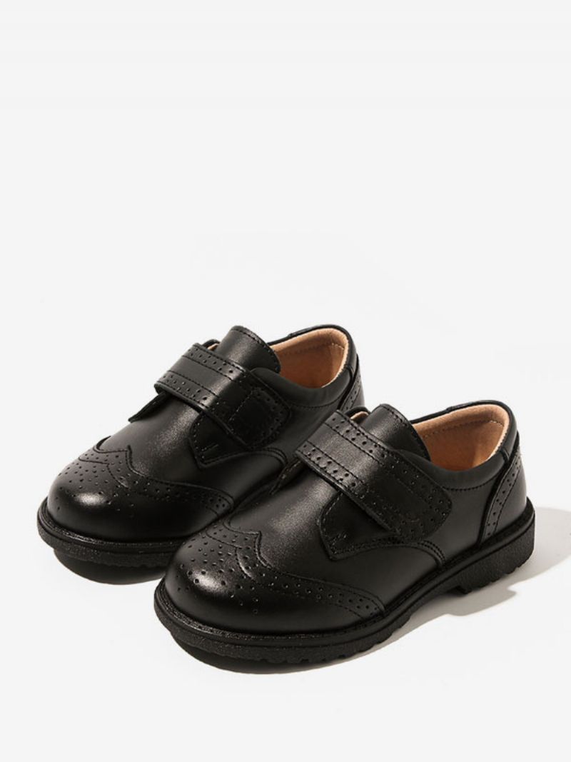 Drenge Loafers Sko Sort Rund Tå Slip On Formelle Festsko Til Dreng