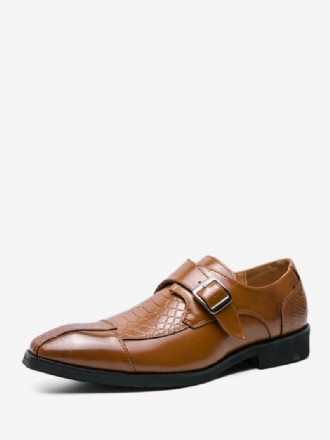 Dress Sko Til Mænd Square Toe Snørebånd Pu Læder Monk Strap