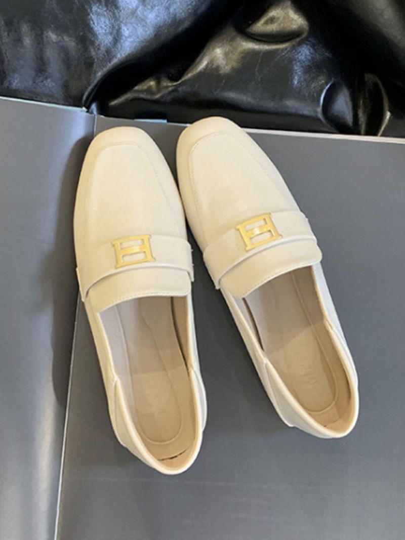 Flade Polyester Loafers Til Kvinder - Lysegul