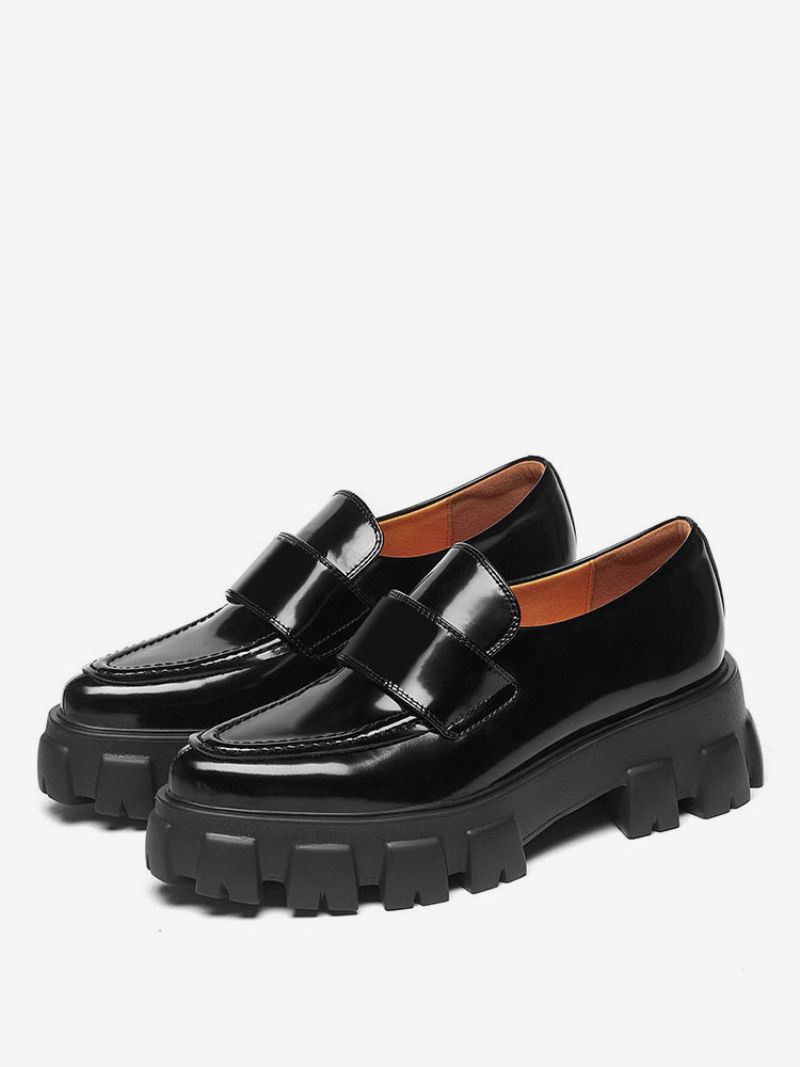 Flatform Loafers Til Kvinder I Sort