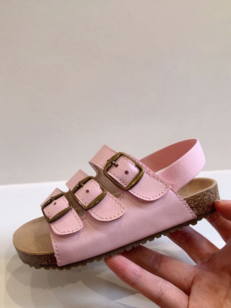 Pigesandaler Åben Tåspænde Detalje Sandalsko - Pink