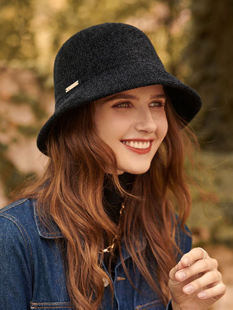 Hatte Til Kvinder Mode Chic Vinter Warm Bucket Hat