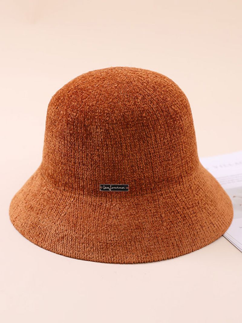 Hatte Til Kvinder Mode Chic Vinter Warm Bucket Hat - Kaffe Brun