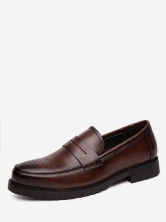 Herre Brogues Penny Slip On Loafers Sko