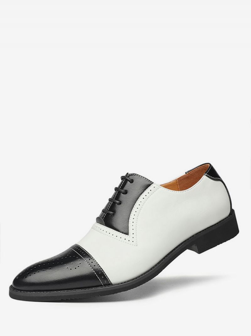 Herre Cap Toe Brogue Oxfords Brudekjole Oxford Formelle Sko Hvid - Hvid