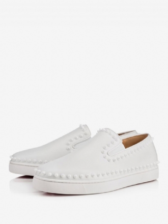 Herre Hvide Nitter Slip-on Causal Loafers Sneakers