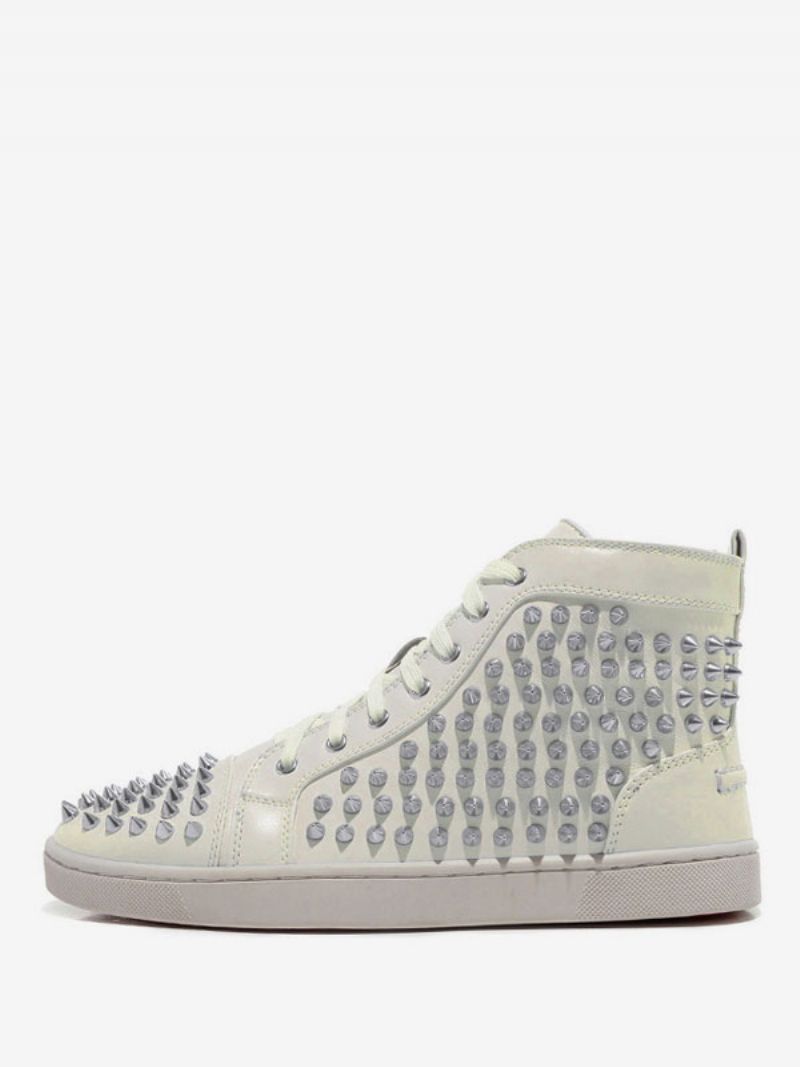 Herre Hvide Spikes Sko High Top Sneakers