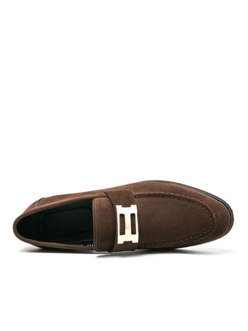 Herre Loafer Sko Pu Læder Monk Strap Slip-on Prom Festsko - Kaffe Brun