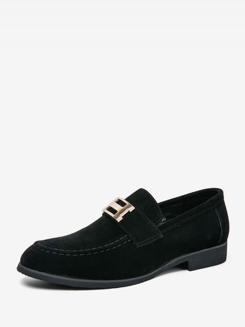 Herre Loafer Sko Pu Læder Monk Strap Slip-on Prom Festsko - Sort