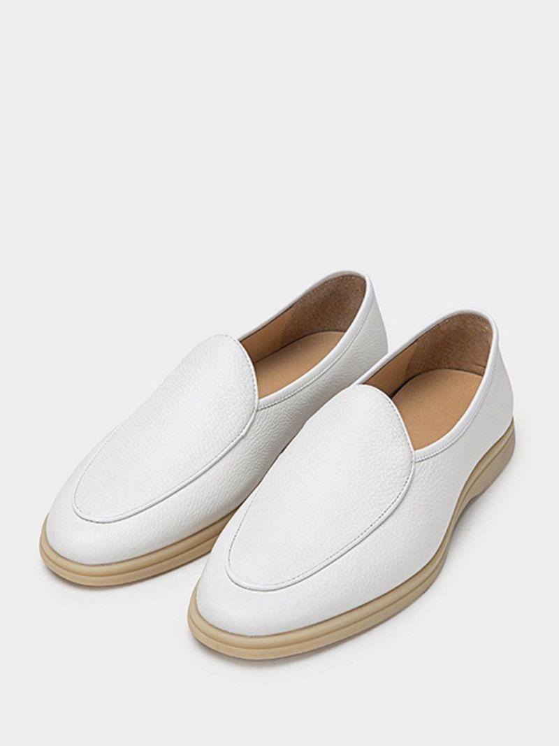 Herre Loafer Slip-on Rund Tå Okselædssko