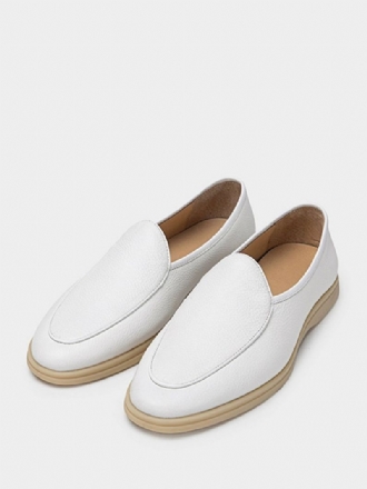 Herre Loafer Slip-on Rund Tå Okselædssko