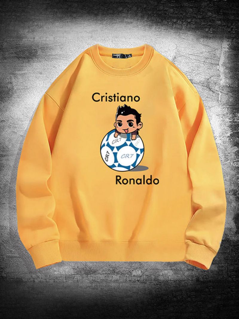 Herre Ronaldo Sweatshirt Langærmet Top - Gul