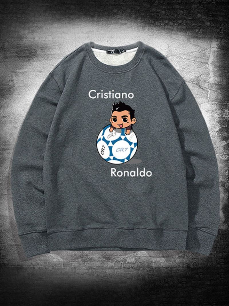 Herre Ronaldo Sweatshirt Langærmet Top - Grå