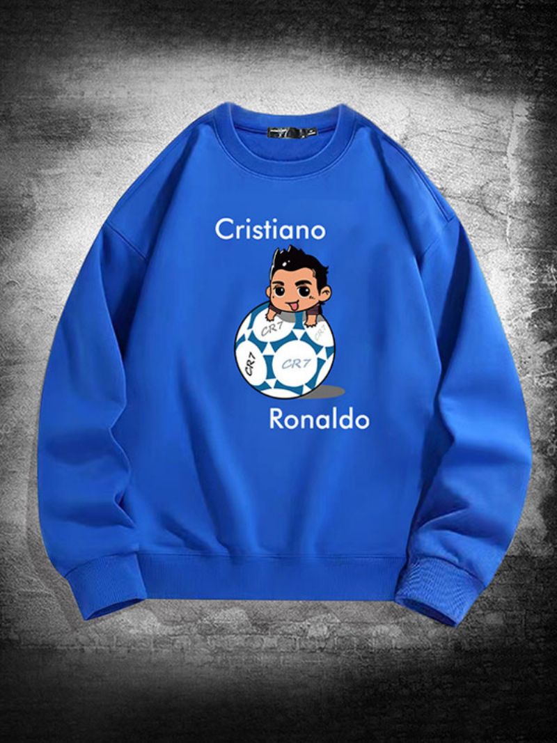 Herre Ronaldo Sweatshirt Langærmet Top - Blå