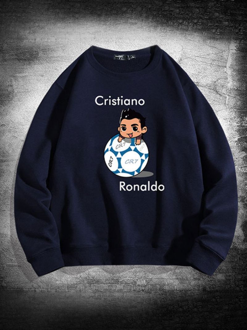 Herre Ronaldo Sweatshirt Langærmet Top - Dybblå