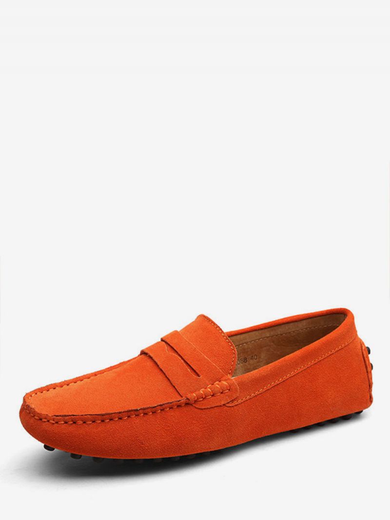 Herre Ruskind Loafers Moccasin Slip-on Køresko - Orange