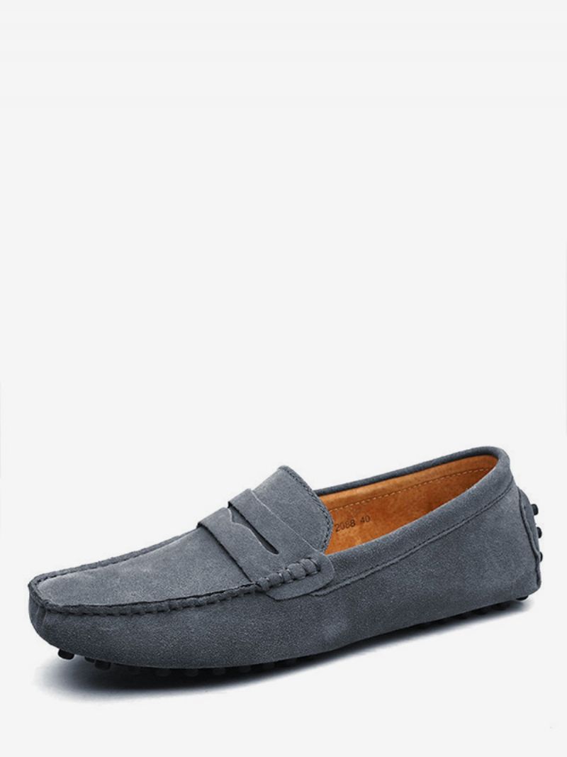 Herre Ruskind Loafers Moccasin Slip-on Køresko - Grå