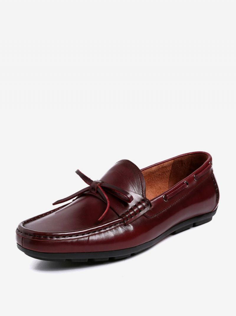 Herre Slip On Loafer Kohud Tassel Sko - Dyb Brun