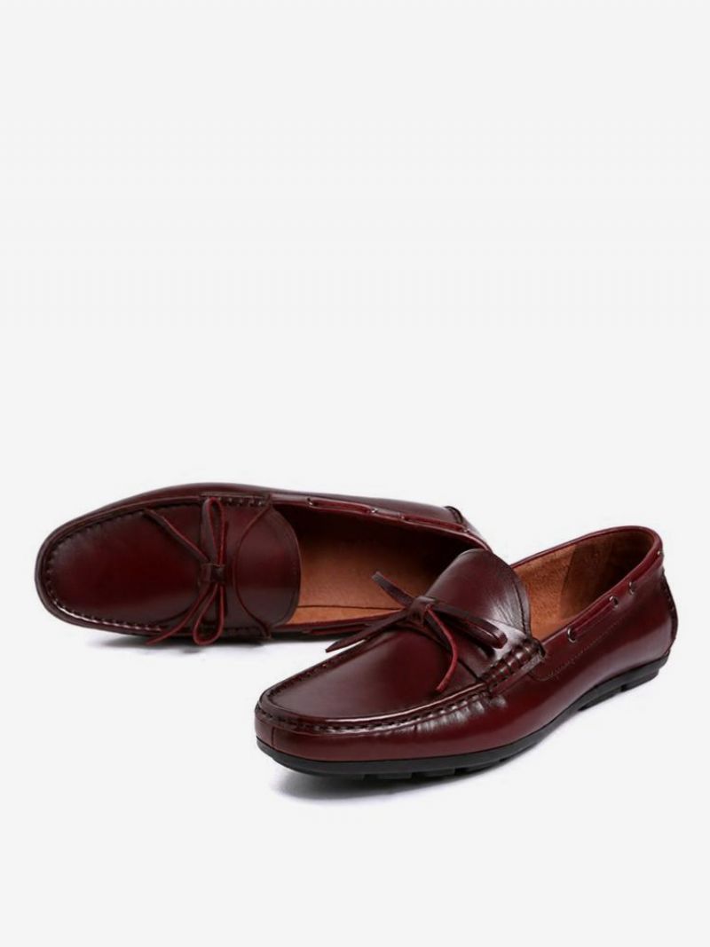 Herre Slip On Loafer Kohud Tassel Sko - Dyb Brun