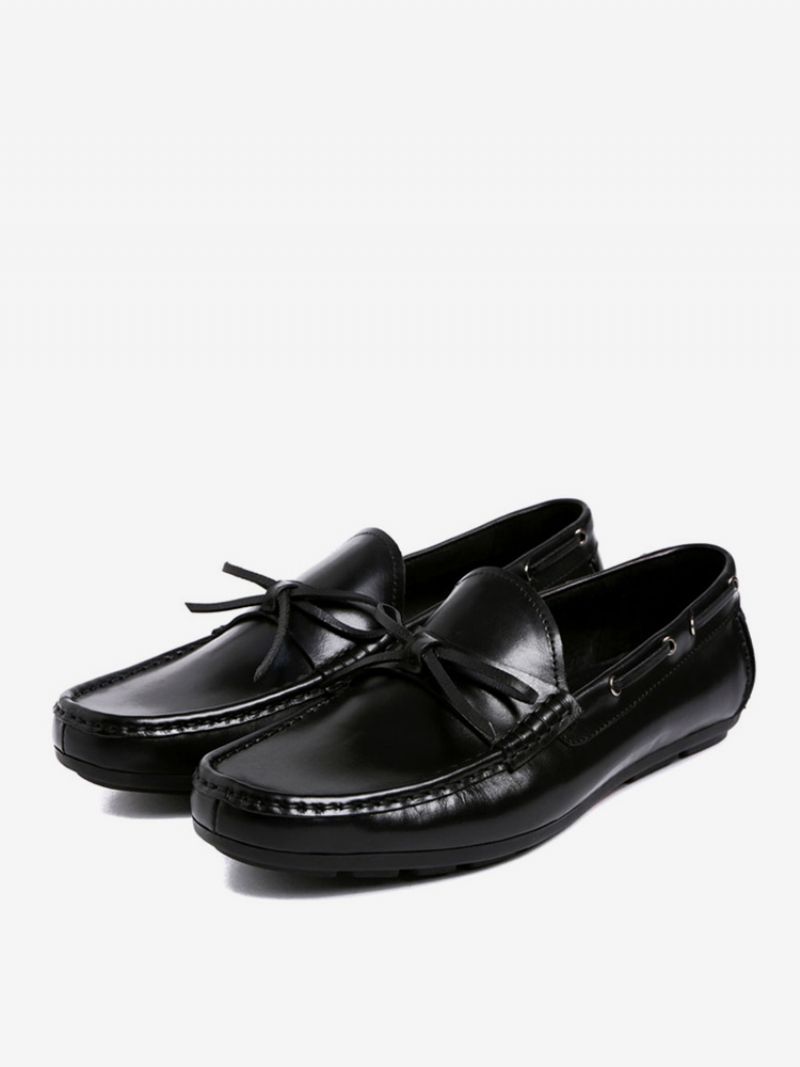 Herre Slip On Loafer Kohud Tassel Sko - Sort