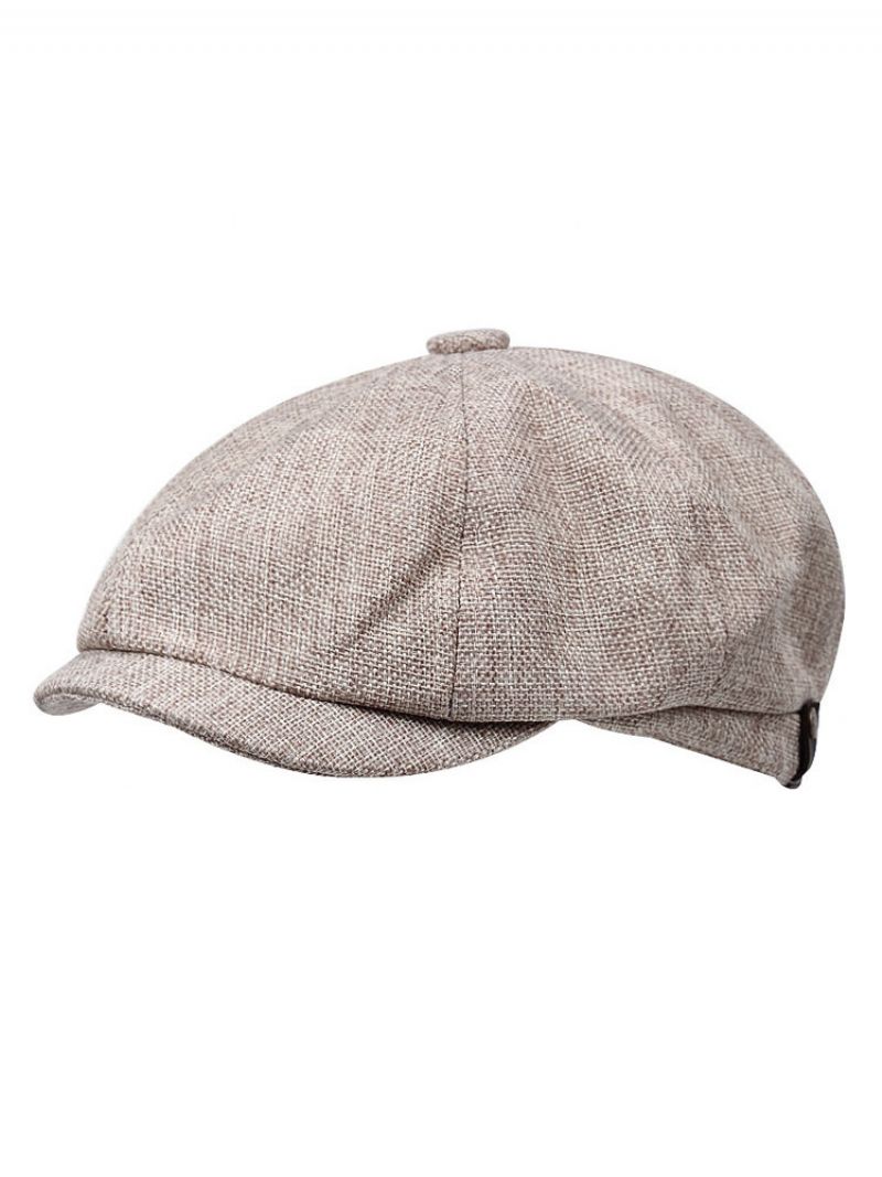 Herrehat Polyester Klassiske Lysegrå Hatte - Khaki