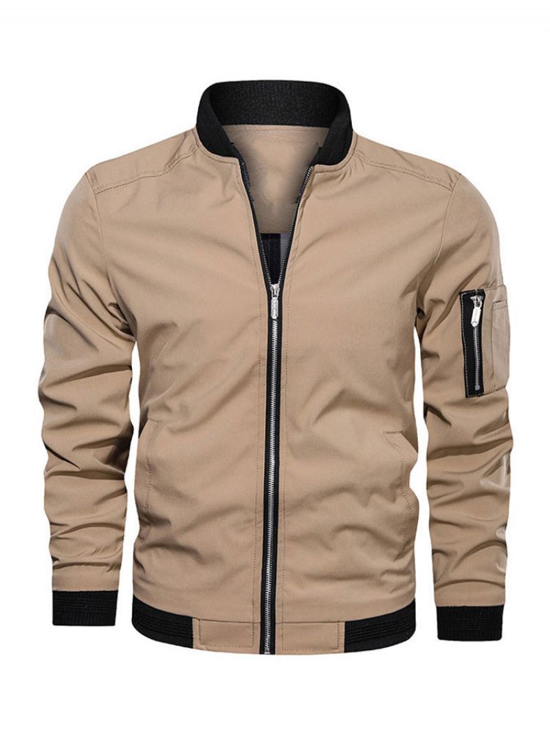 Herrejakker Og Frakker Herrejakke Casual Dark Navy Fantastisk - Khaki