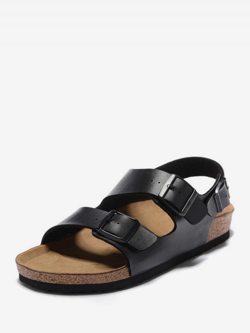 Herresandaler Slip-on Justerbar Strap Spænde Hjemmesko Flade Sandaler