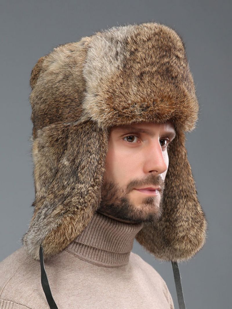 Kasketter Til Mænd Moderne Faux Fur Vinter Varme Hatte Russisk Ushanka Hat